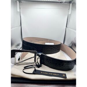 NWT B-Low The Belt Croc Black Leather Western Belt Silver Hardware Sz XL
